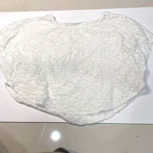 White lace top bought in boutique in Mexico- unique and perfect condition